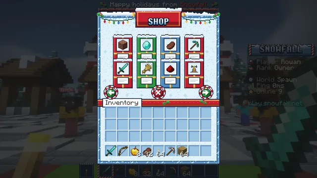 Frostbell Winter GUI Pack, shop menu