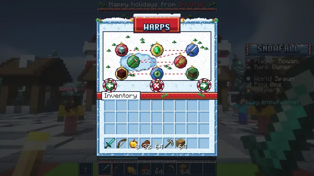 Frostbell Winter GUI Pack, warps map