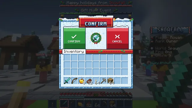 Frostbell Winter GUI Pack, confirm menu