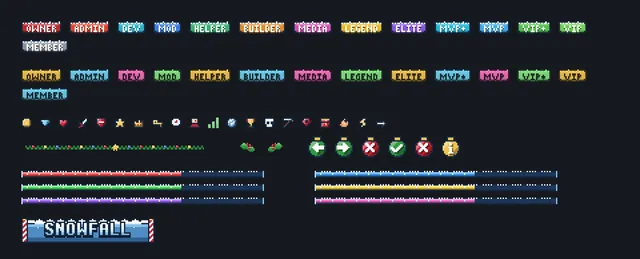 Frostbell Winter GUI Pack, badges icons