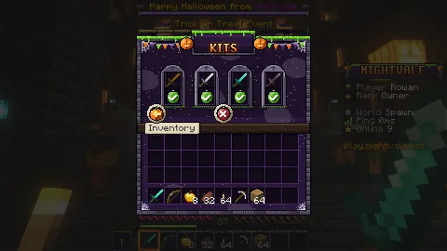 Grimhollow Halloween GUI Pack, kits menu