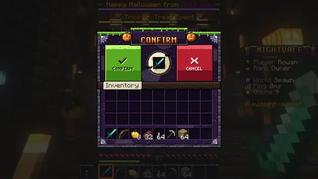 Grimhollow Halloween GUI Pack, confirm menu