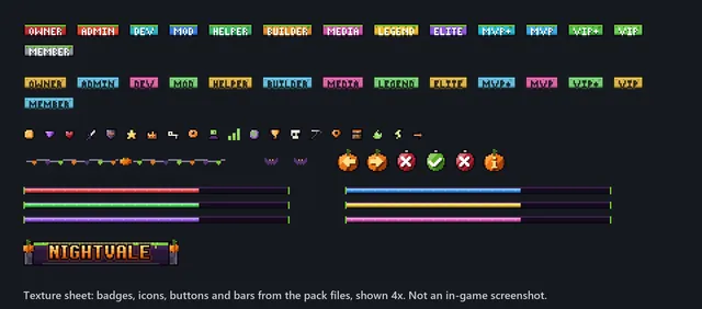 Grimhollow Halloween GUI Pack, badges icons