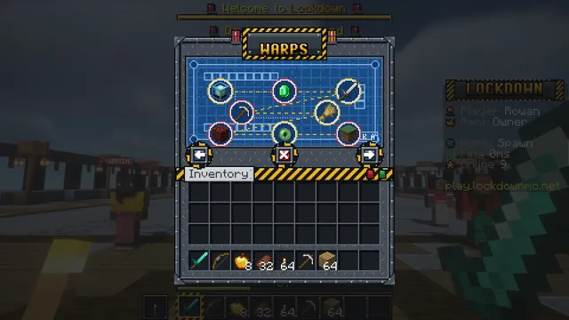 Ironclad Prison GUI Pack, warps map
