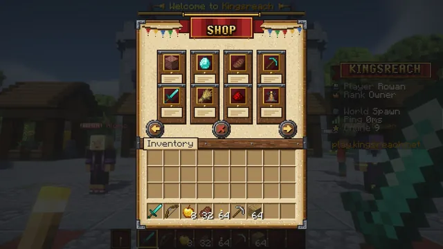 Kingsguard Medieval GUI Pack, shop menu