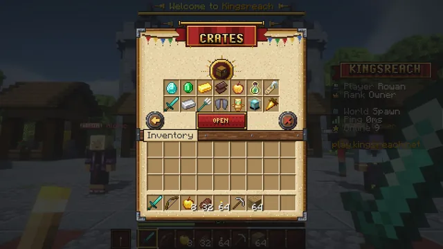 Kingsguard Medieval GUI Pack, crates menu