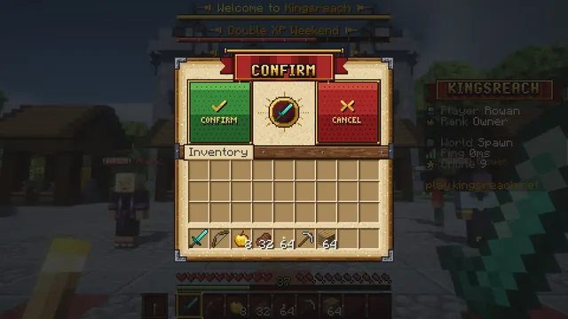 Kingsguard Medieval GUI Pack, confirm menu