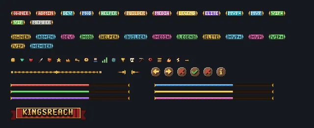 Kingsguard Medieval GUI Pack, badges icons