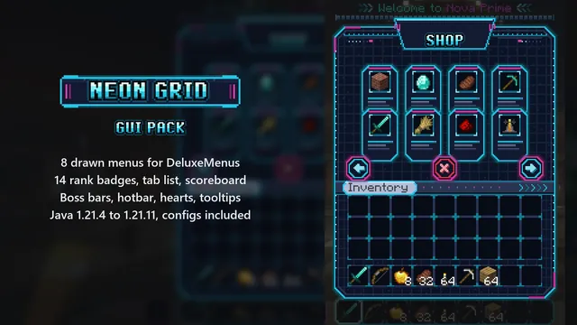 Neon Grid Sci-Fi GUI Pack