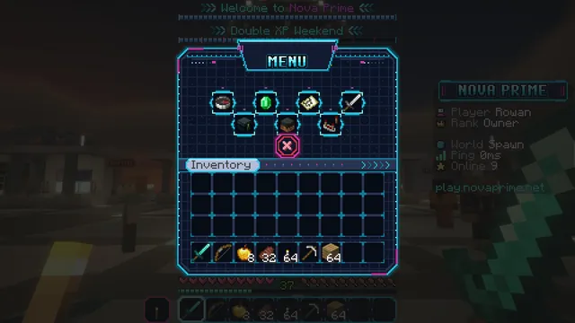 Neon Grid Sci-Fi GUI Pack, main menu