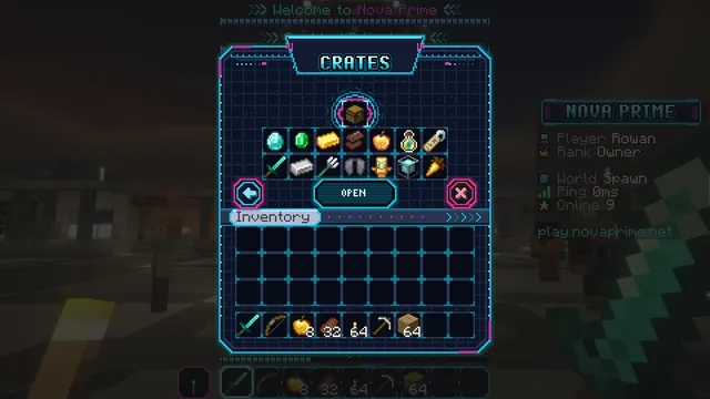Neon Grid Sci-Fi GUI Pack, crates menu