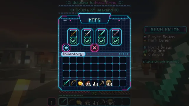 Neon Grid Sci-Fi GUI Pack, kits menu