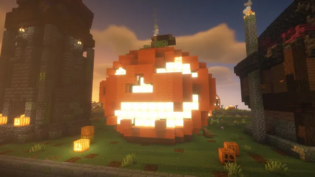 Halloween assets, jack o lantern house