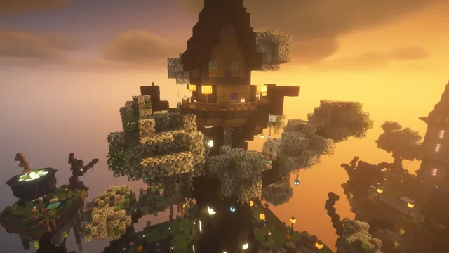 Halloween Bedwars, haunted tree treehouse