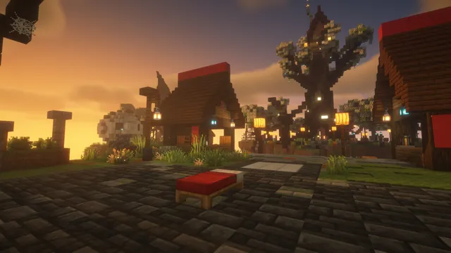 Halloween Bedwars, red base bed