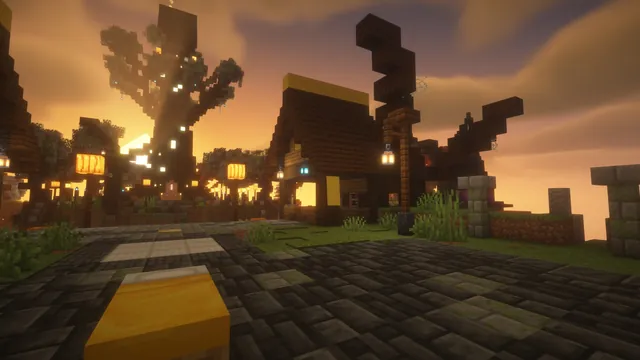 Halloween Bedwars, yellow base bed