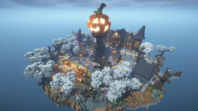 Halloween hub, aerial day
