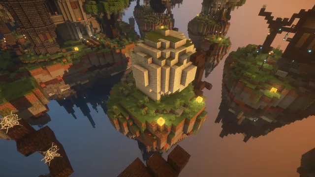 Halloween Skywars, islands from above