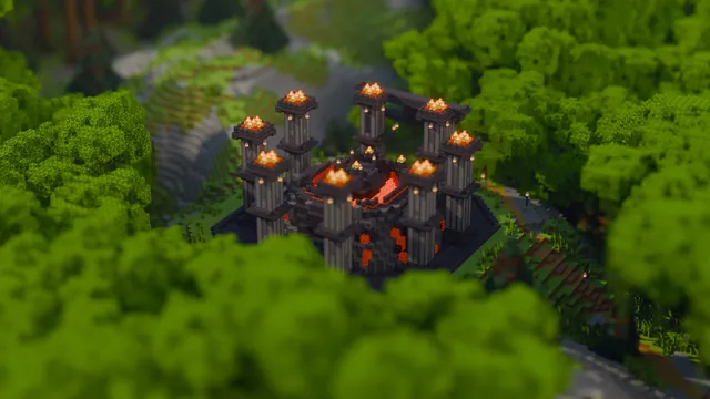Aeloria Region Pixelmon Map, fire shrine