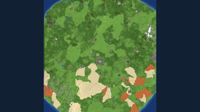Aeloria Region Pixelmon Map, overview region map