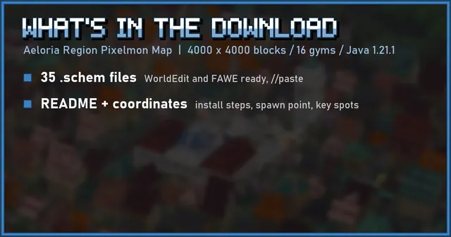 What's in the Aeloria Region Pixelmon Map download