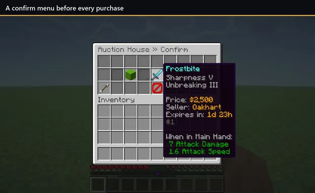 Chunkwright Auction House: A confirm menu before every purchase
