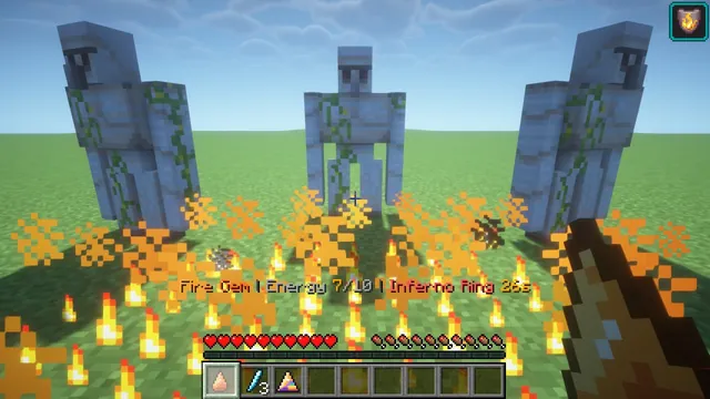 Chunkwright Gems: Inferno Ring: a ring of flame that sets targets on fire and pushes them out