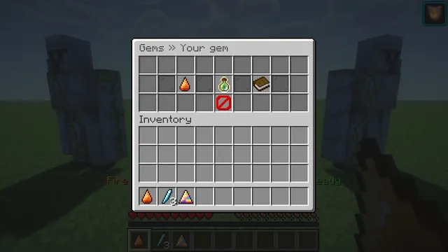 Chunkwright Gems: Your gem menu: abilities, energy and withdraw