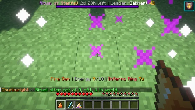 Chunkwright Gems: The Ritual of Starfall: a multi-day event with a live leader