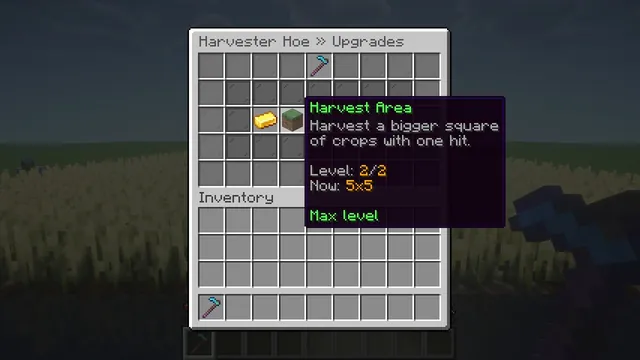 Chunkwright Harvester Hoes: Harvest area upgrades up to 5x5