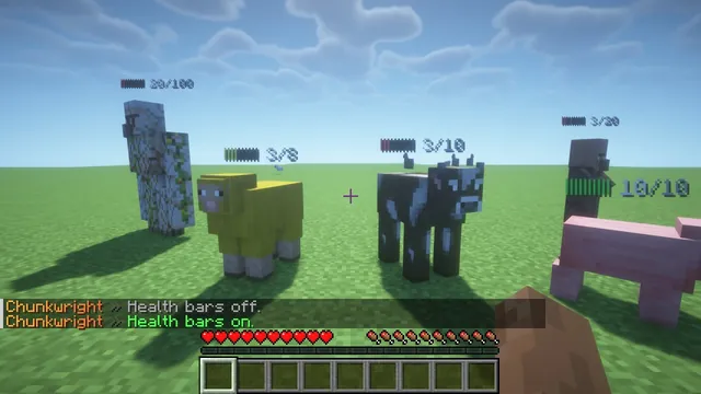 Chunkwright Health Bars: Toggle on
