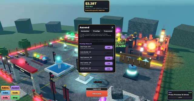 Gem Forge Tycoon, ascend perk trees
