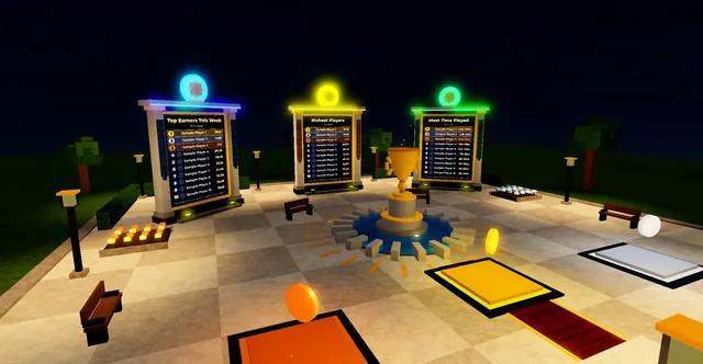 Global Leaderboards, plaza night