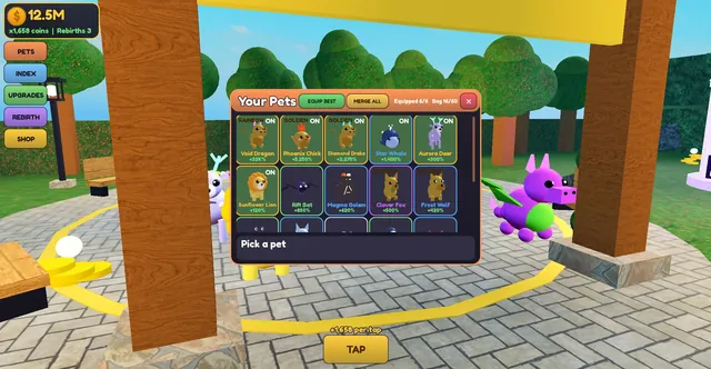 Pet Hatch Simulator Kit, pets panel