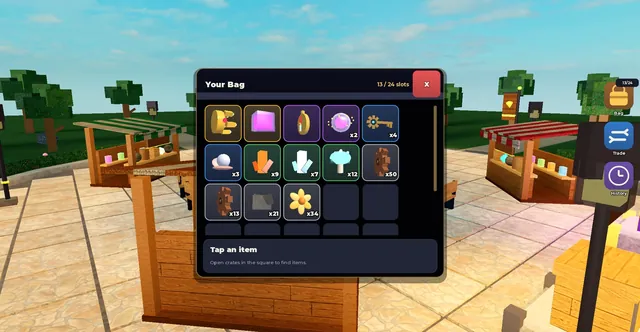 Trade and Inventory System, bag ui