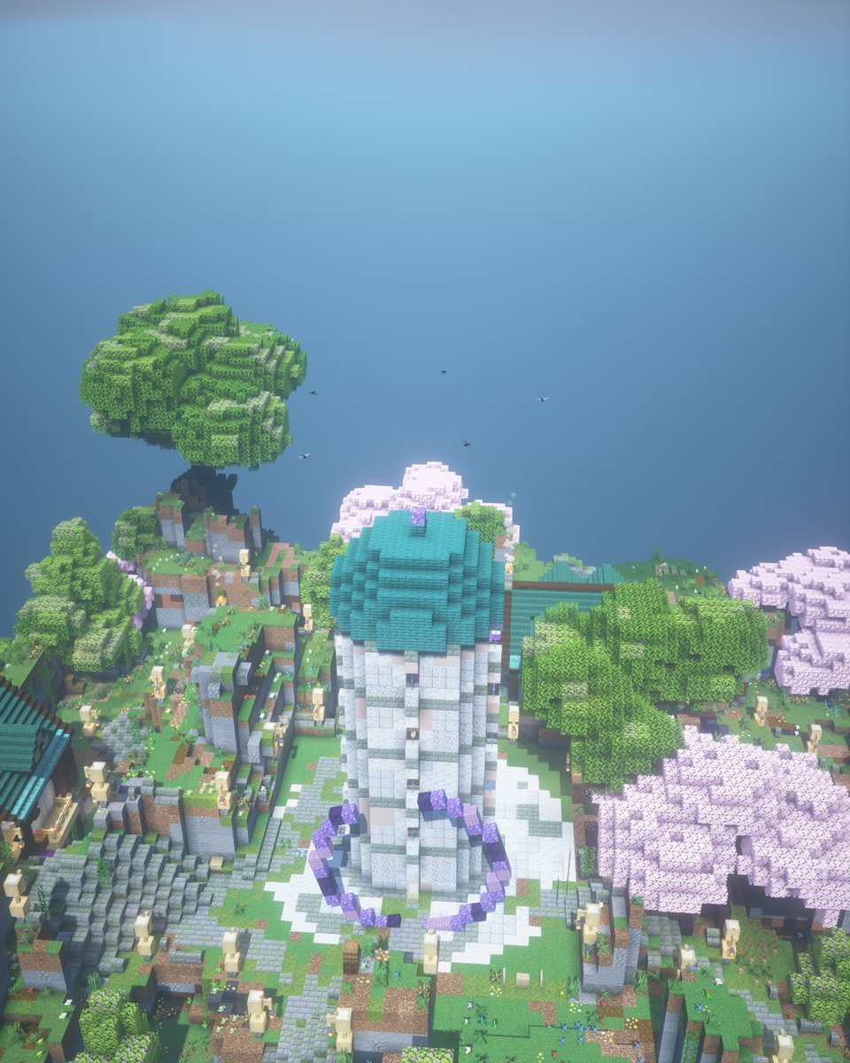 The spire from the air