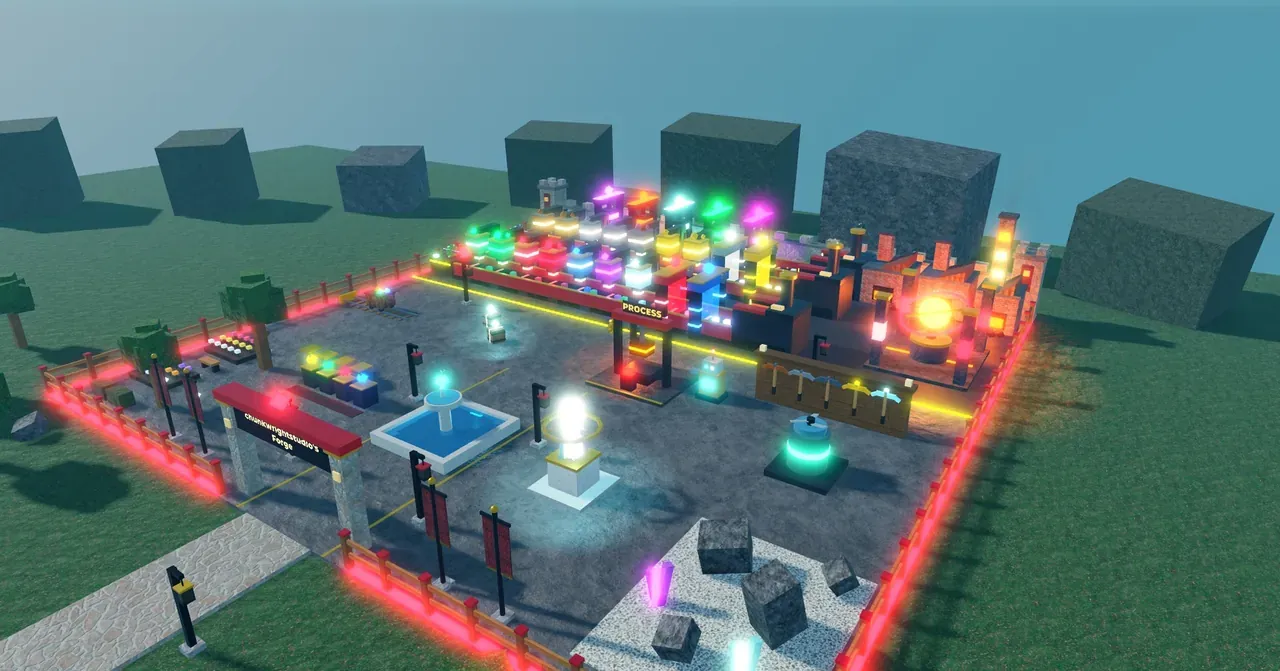 A full plot. Three production lines built out